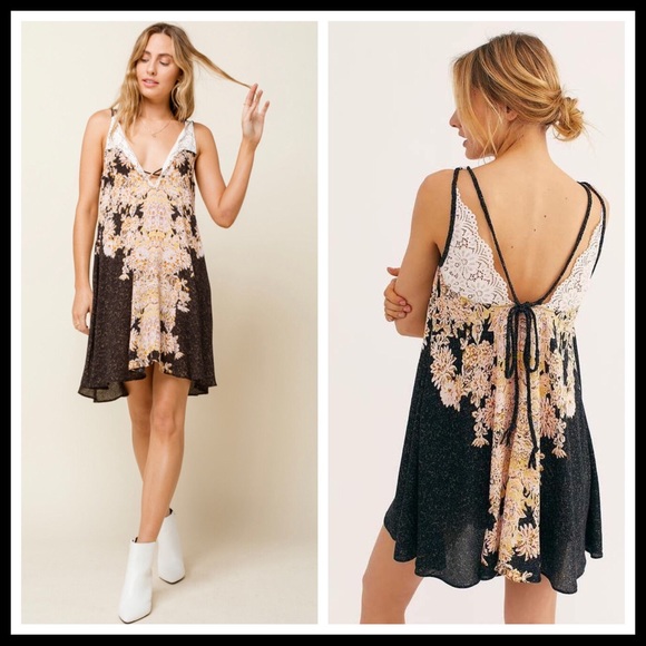 FREE PEOPLE BOHO FLOWY SLIP TANK SUN DRESS A3C - Picture 2 of 14